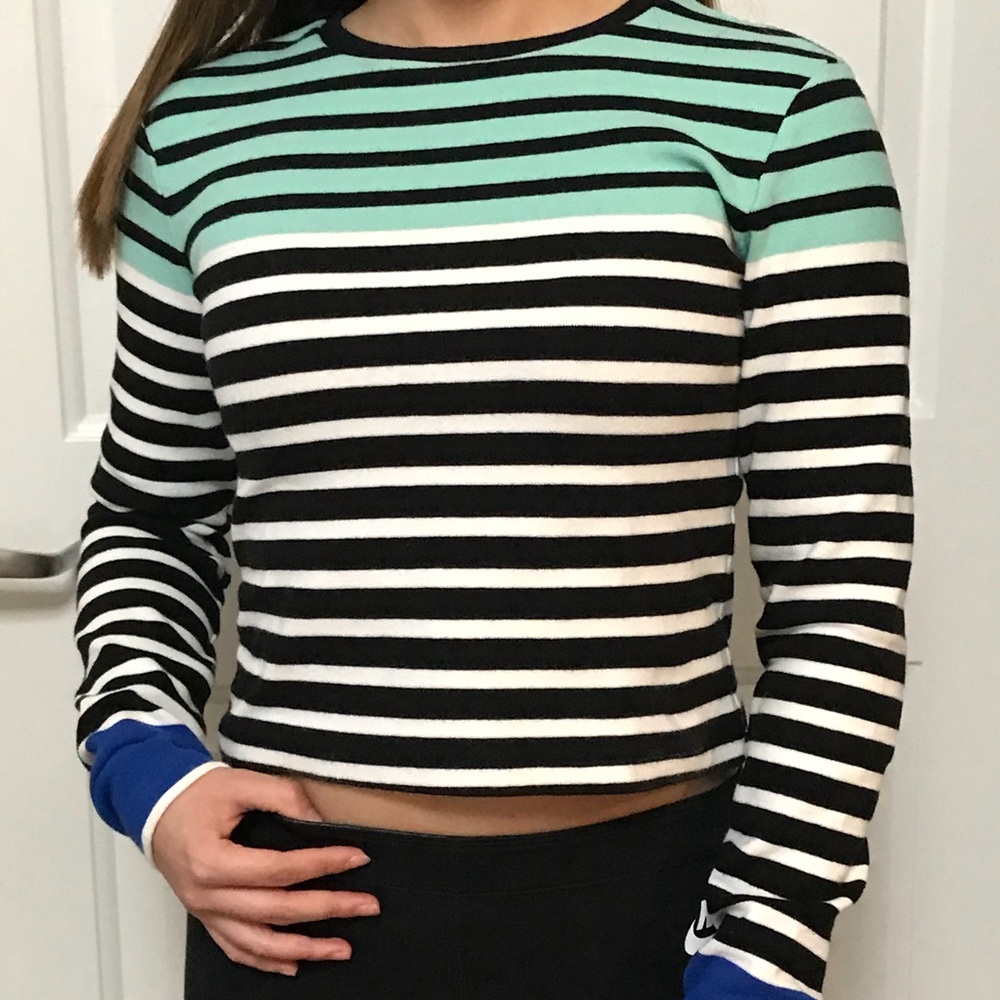 Alexander Wang Crewneck long sleeve cropped tee